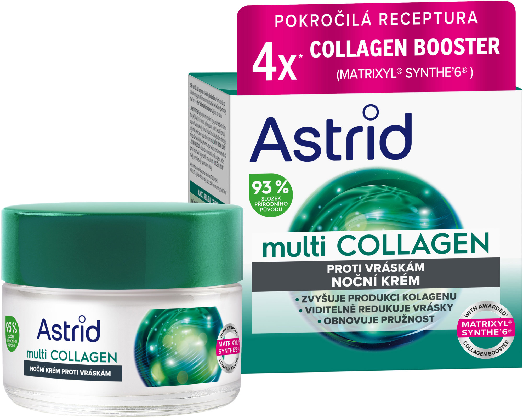 ASTRID Multicollagen Nočný krém proti vráskam a na obnovenie pružnosti 50 ml
