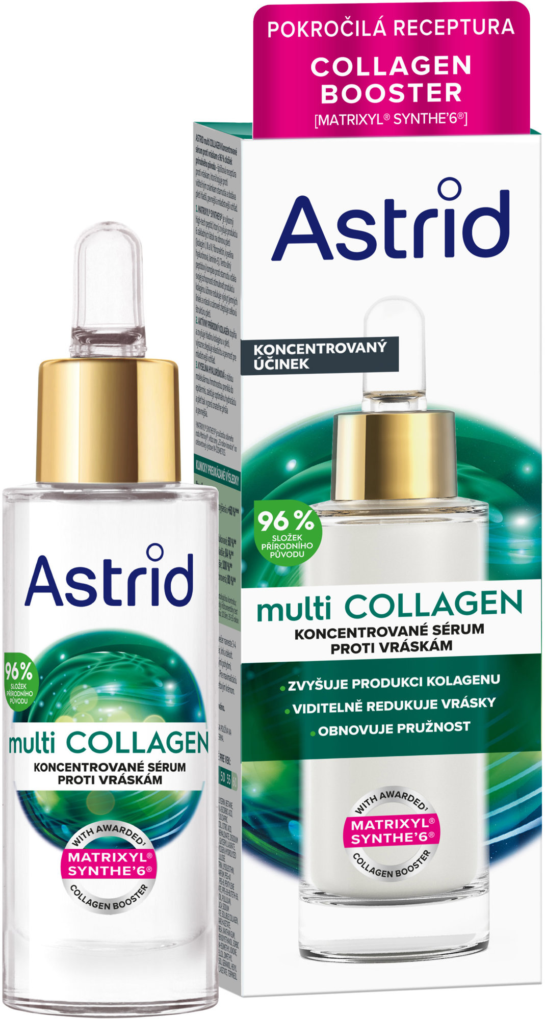 ASTRID Mulitocollagen – Koncentrované sérum proti vráskam a na obnovenie pružnosti, 30 ml