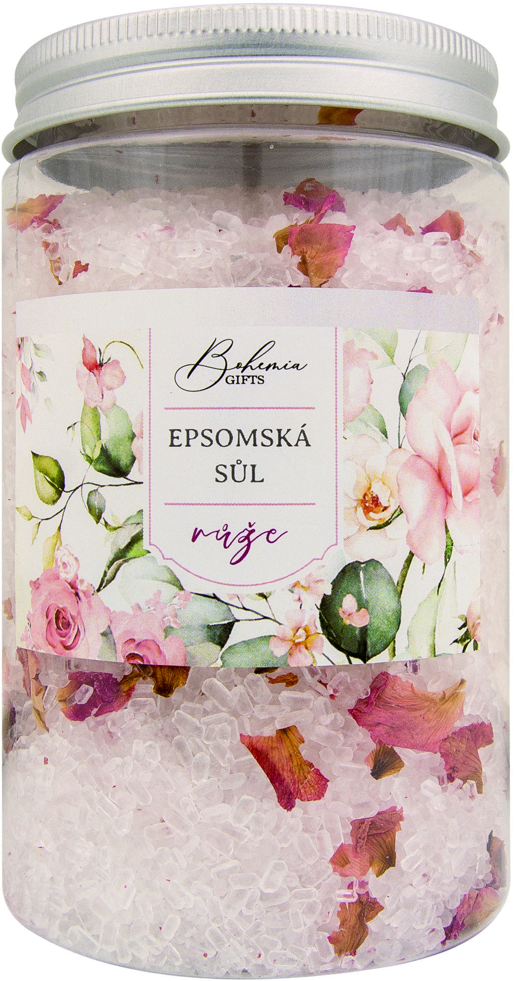 BOHEMIA GIFTS Epsomská soľ – ruža 400 g