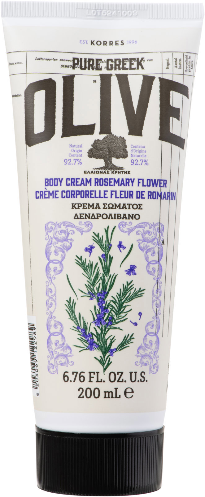 KORRES Rosemary Flower Pure Greek Olive Body Cream 200 ml