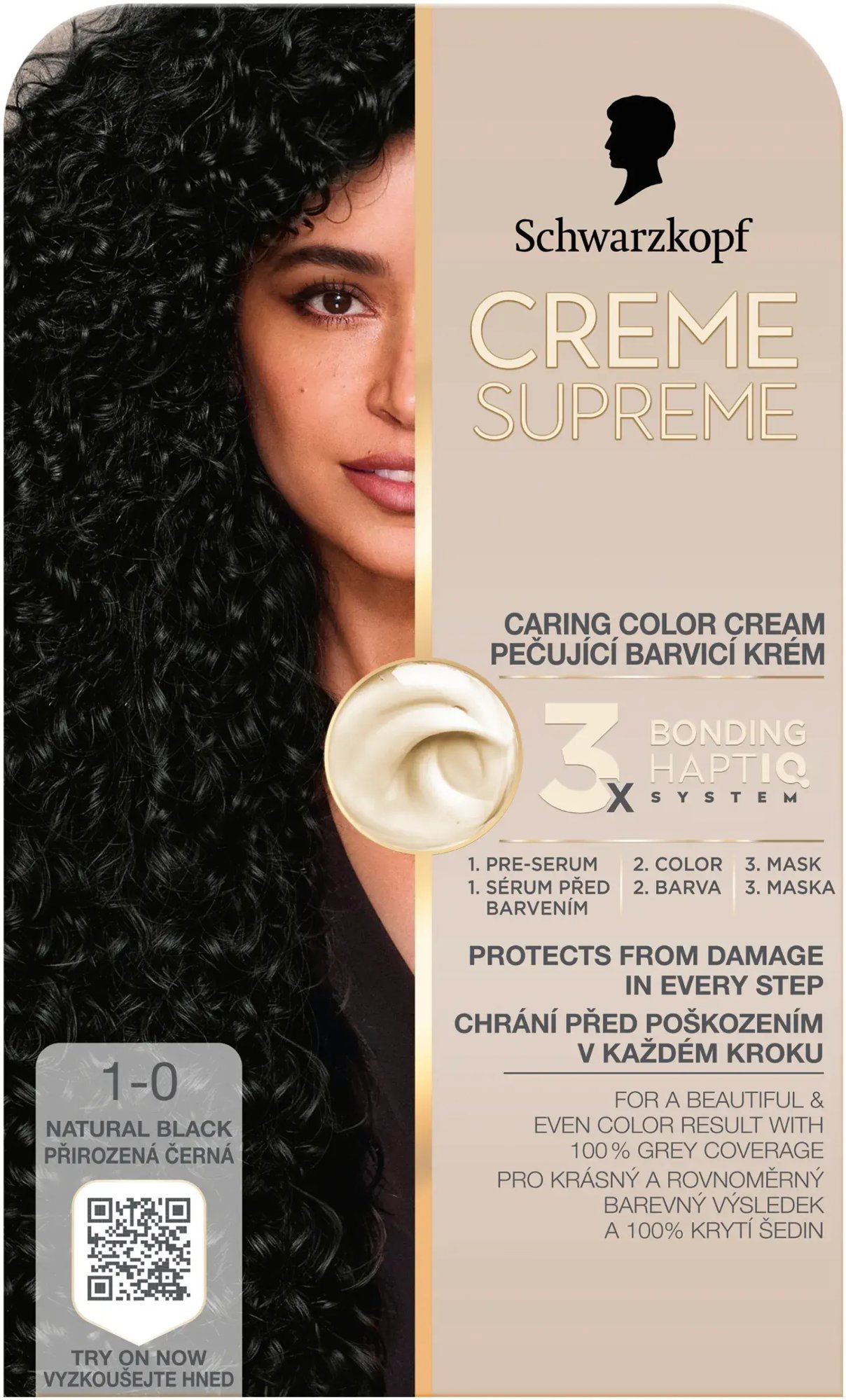 SCHWARZKOPF Creme Supreme 1-0 Prirodzená čierna 60 ml