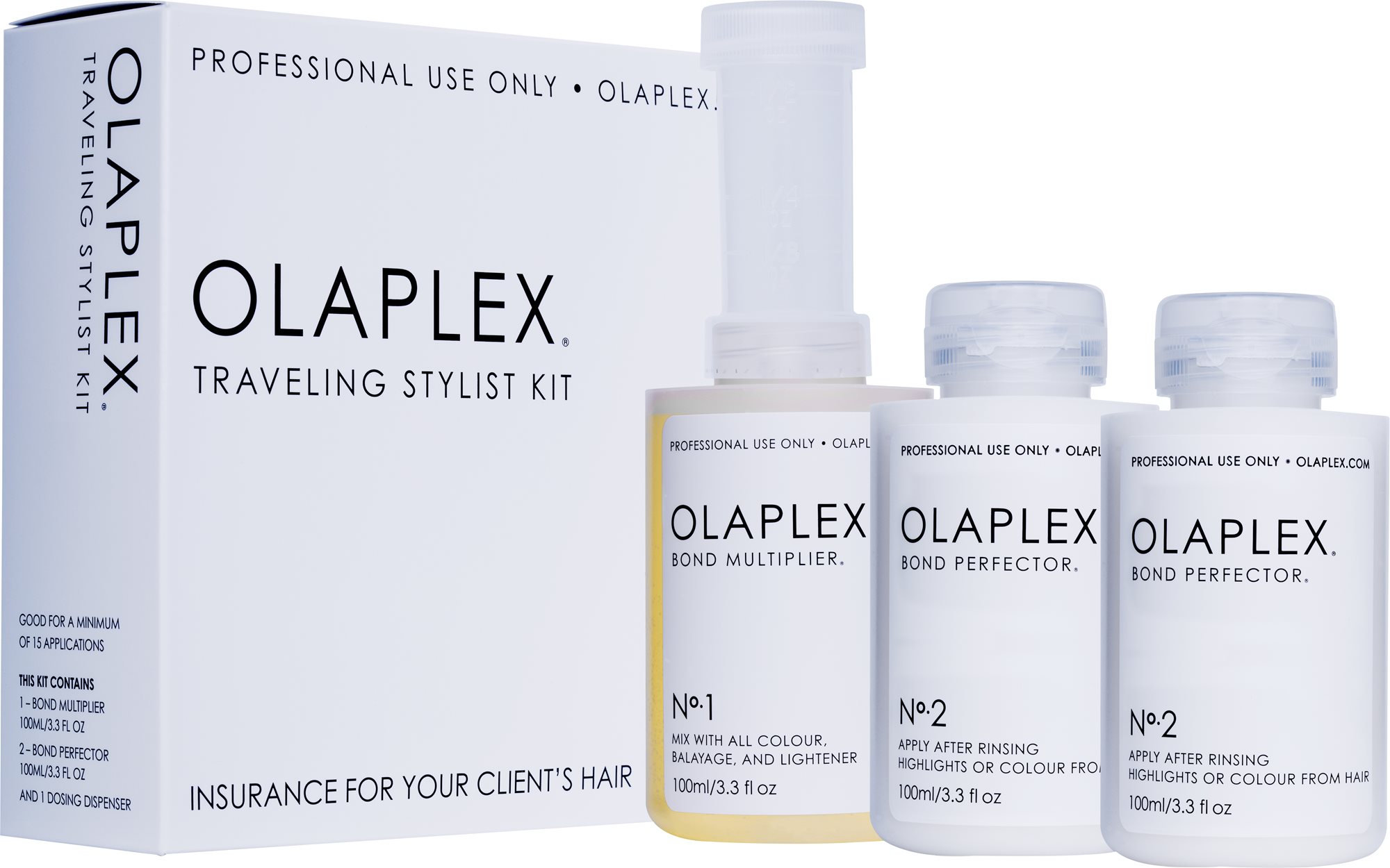 OLAPLEX Traveling Stylist Kit (3× 100 ml)