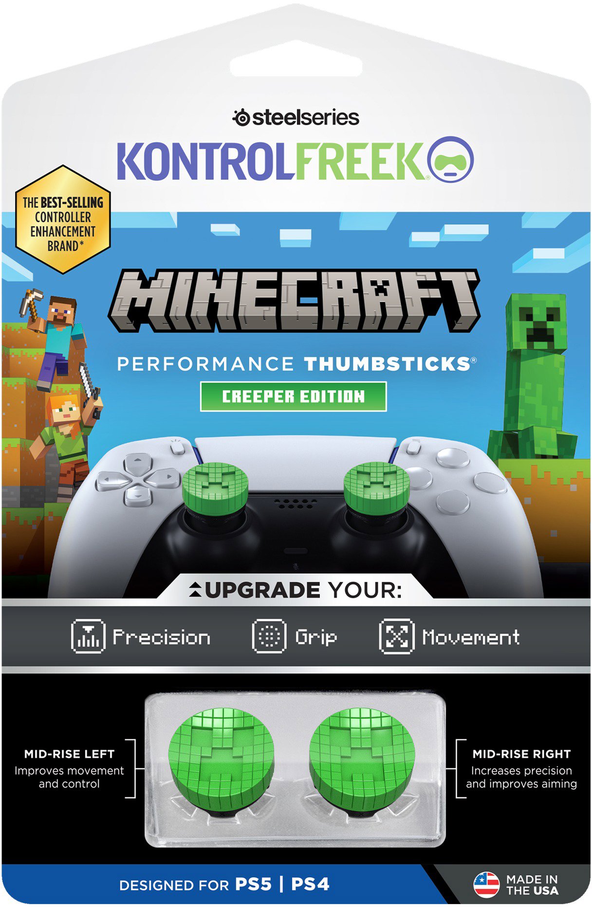 KontrolFreek Minecraft Creeper Kit - PS5/PS4