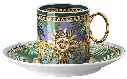ROSENTHAL Versace Jungle Animalier Wild Green Espresso šálka s podšálkou