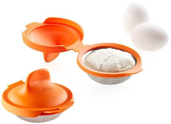 Lékué Formička na stratené vajcia Egg Poacher 2 ks | oranžová