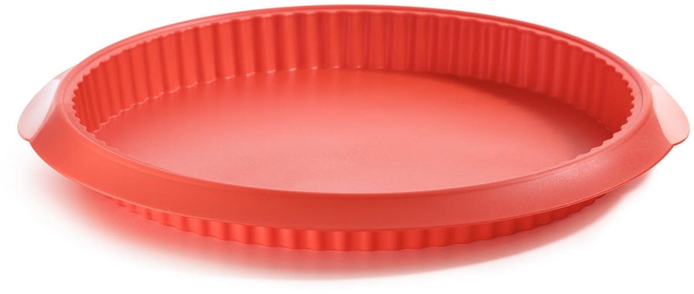 LEKUE Silikónová zapekacia forma na quiche Lékué Quiche 28 cm | červená