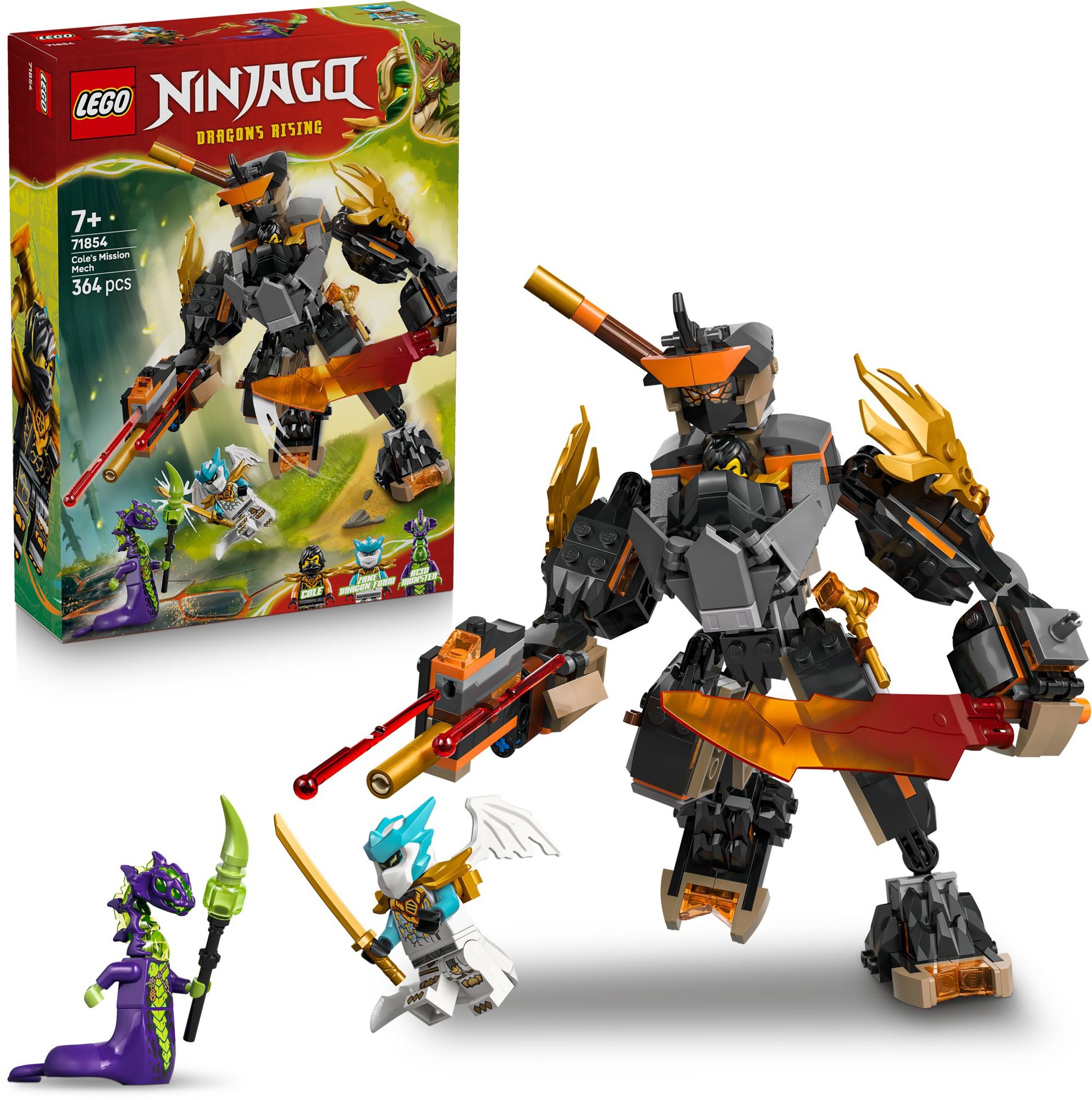 LEGO® NINJAGO® 71854 Coleov expedičný robot a dračí Zane