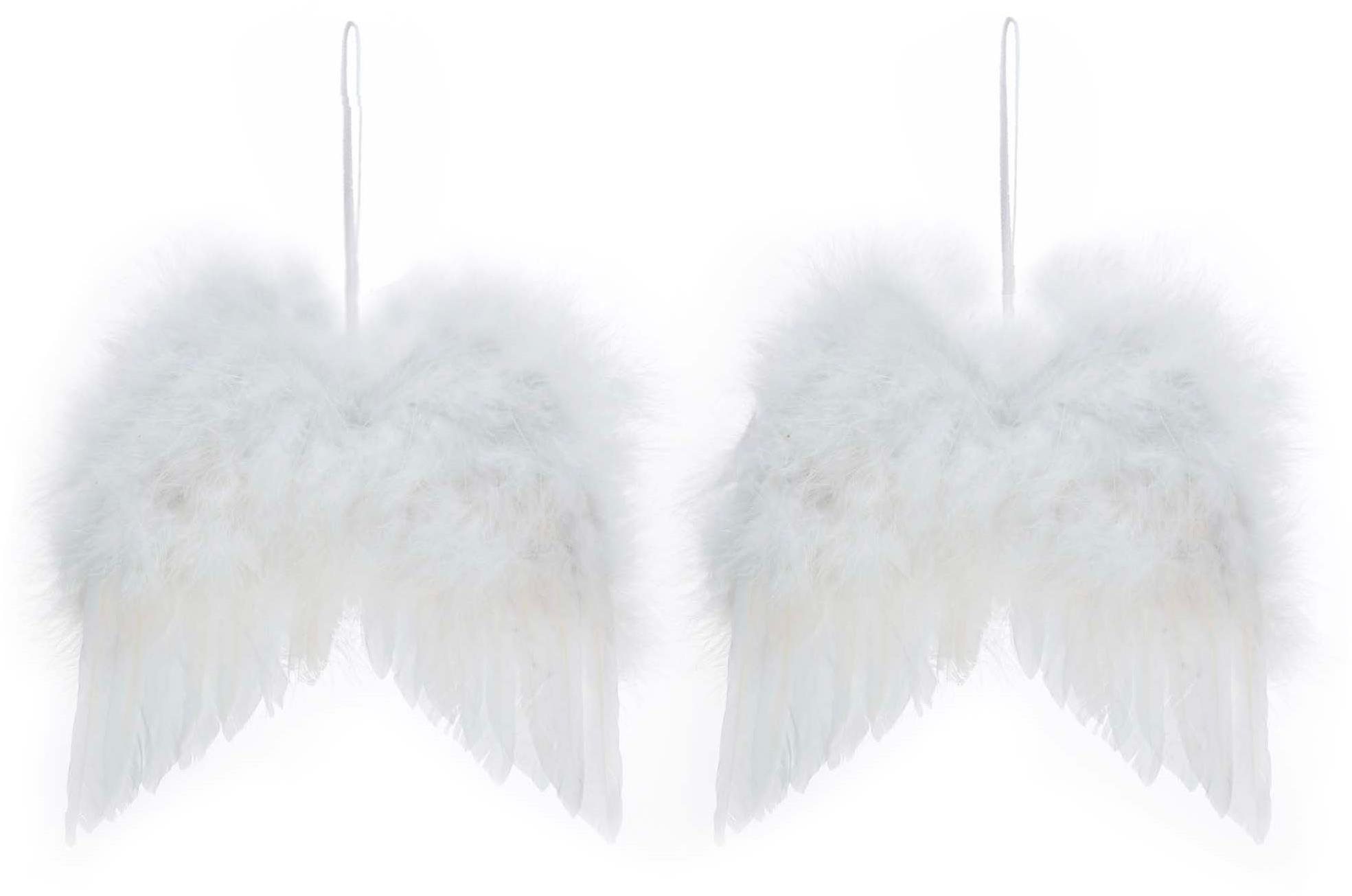 LAALU – Súprava 2 ks dekorácií Krídla biele 18 × 16 cm