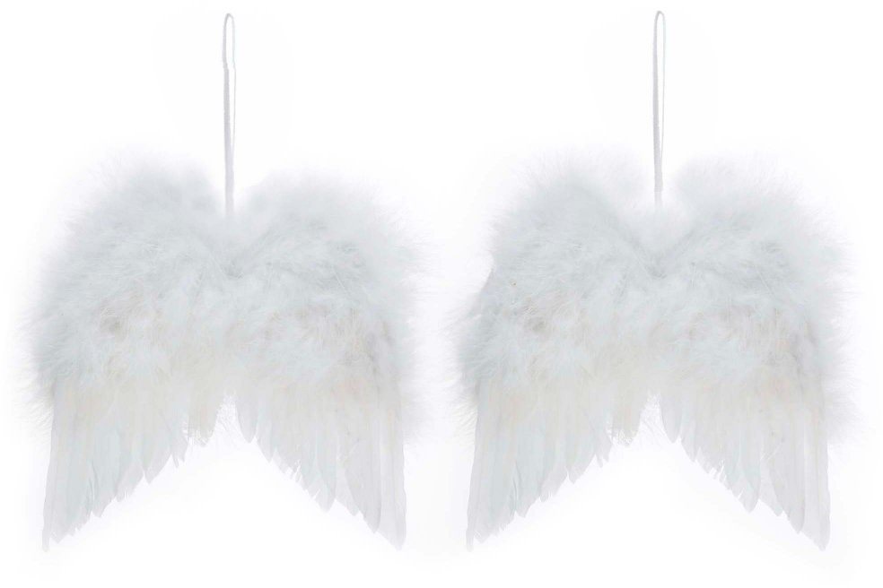 LAALU – Súprava 2 ks dekorácií Krídla biele 24 × 19 cm