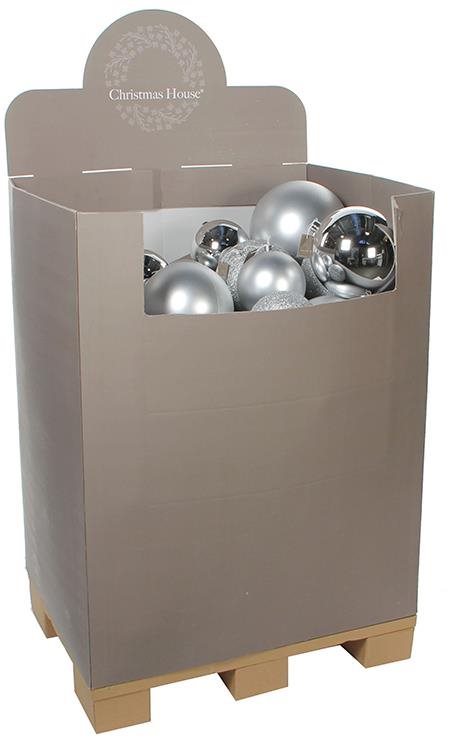 LAALU – Súprava ozdôb BASIC SILVER 15-25 cm na stromčeky 300-450 cm