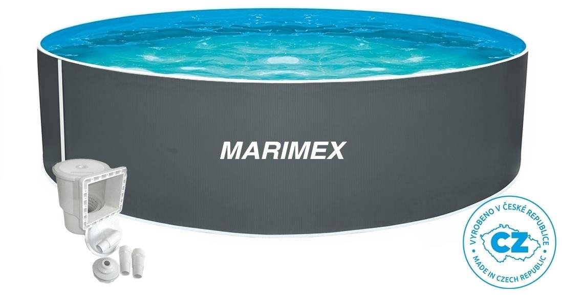 MARIMEX Bazén s konštrukciou ORLANDO vrátane skimmera 3,66 × 0,91 m – sivý