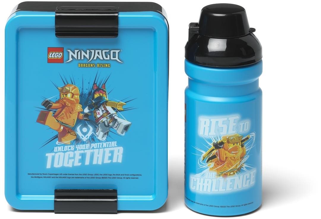 LEGO Ninjago desiatový box (fľaša a box), modrý