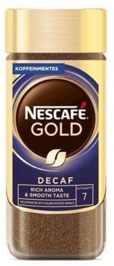 Nescafé Káva Gold decaf, bez kofeínu, instantná, 100 g
