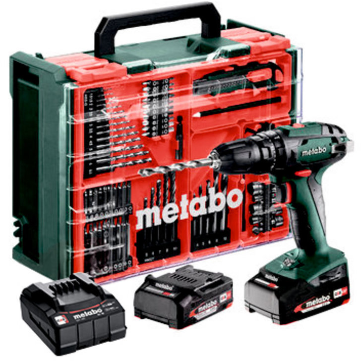 METABO – Aku príklepová vŕtačka SB 18 Set MD2 × 2Ah