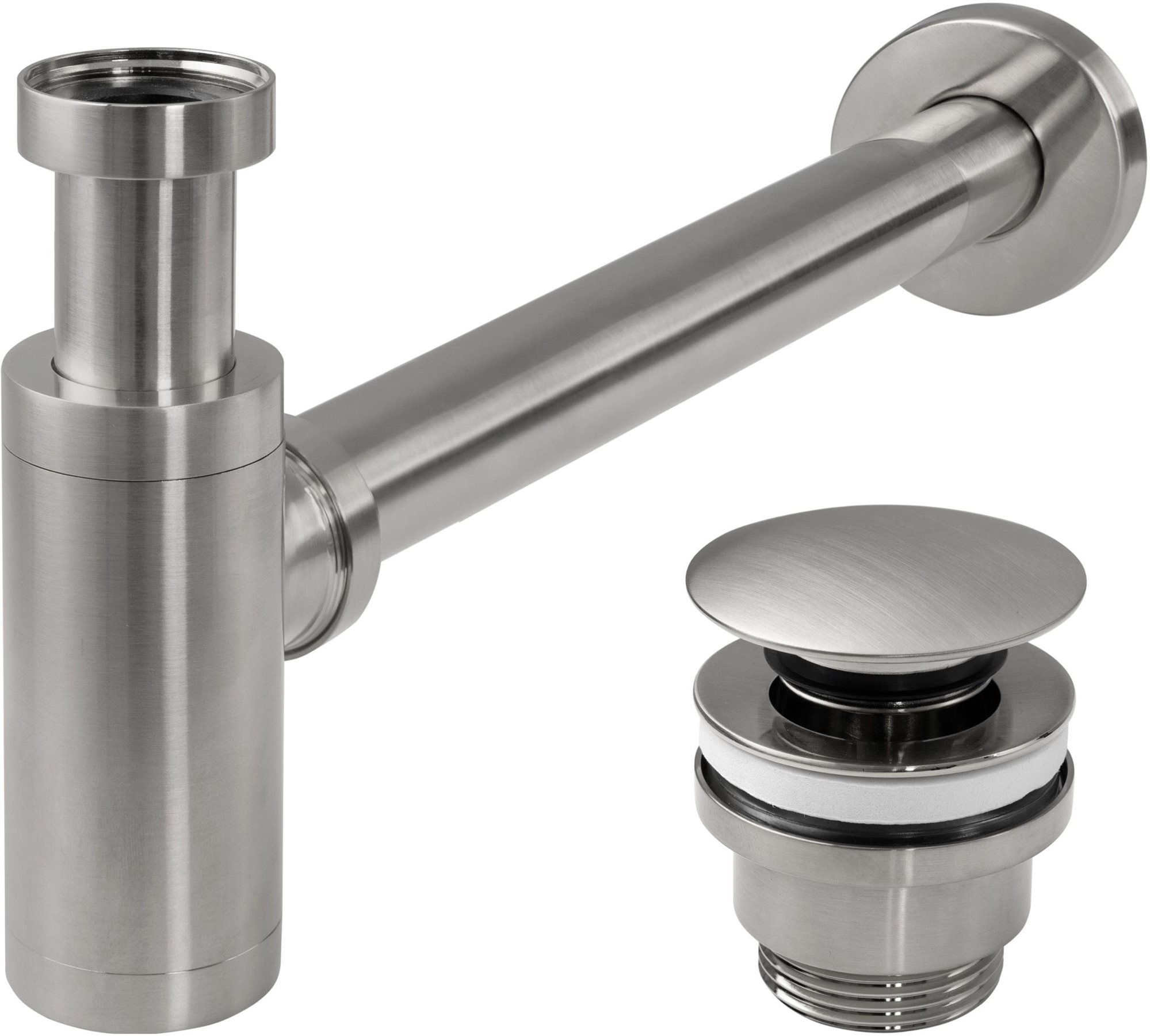 REA Sifón click-clack BRUSH NICKLE INOX