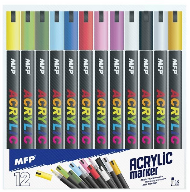 MFP akrylové 4 mm, sada 12 ks