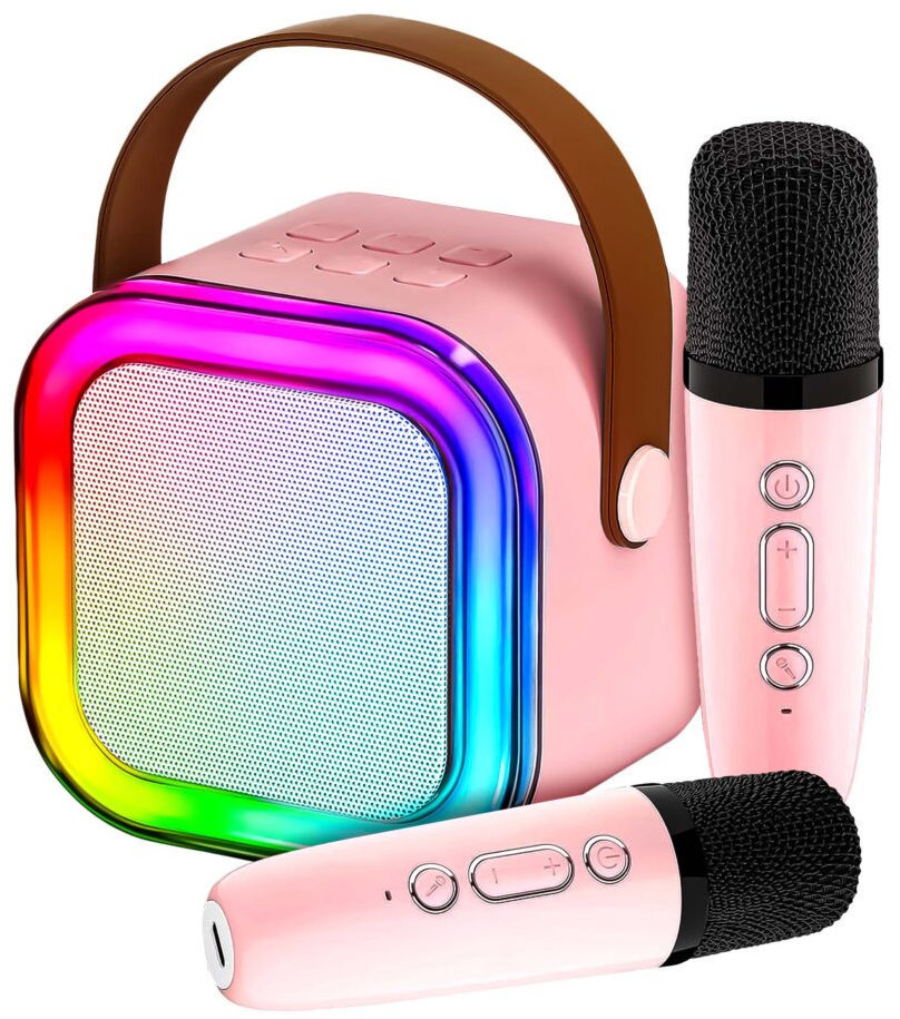 MG Sing Set Bluetooth karaoke mikrofóny + reproduktor, ružový