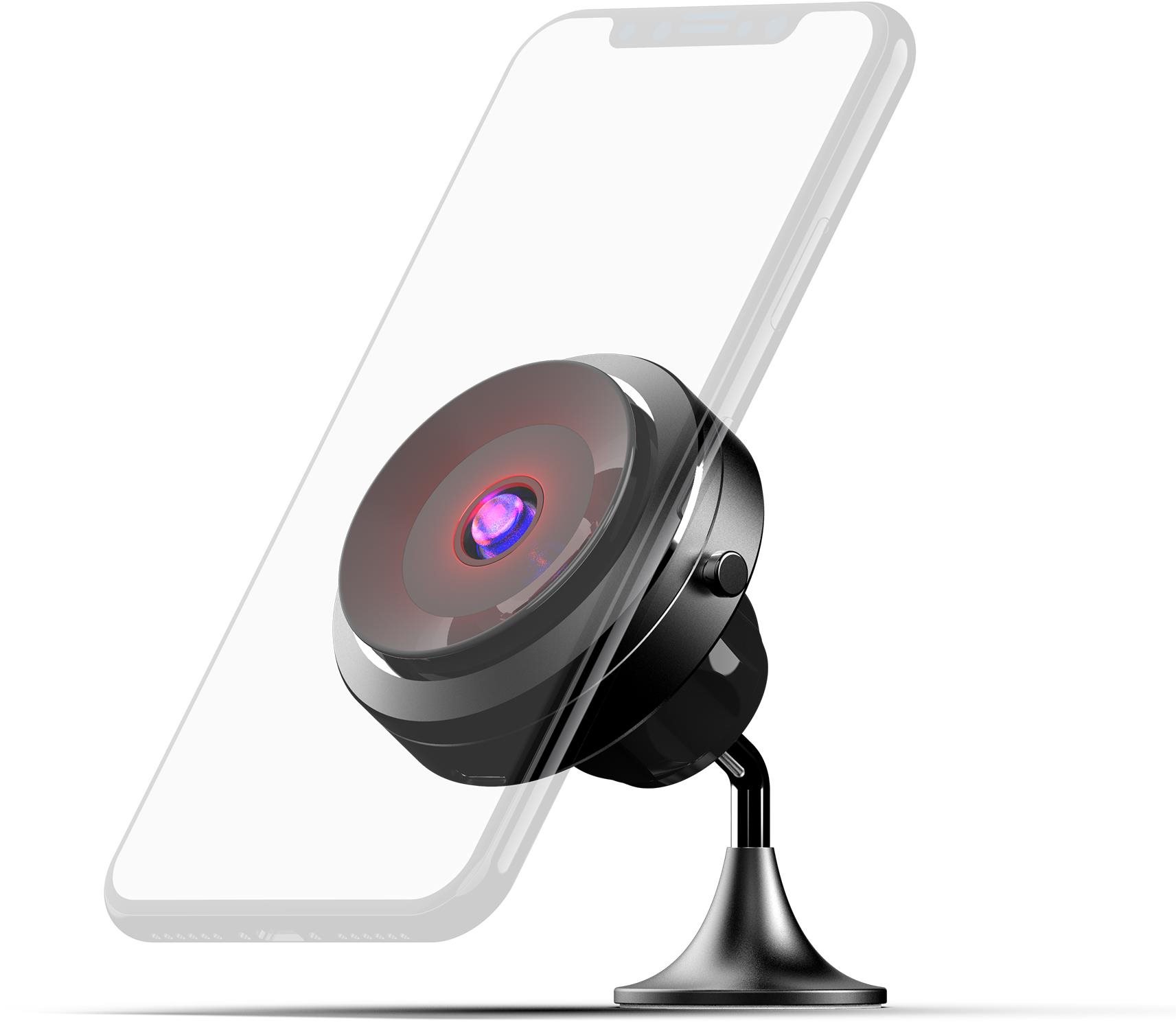 Misura MA05 – Držiak na mobil s el. prísavkou a bezdrôtovým QI.03 nabíjaním – BLACK