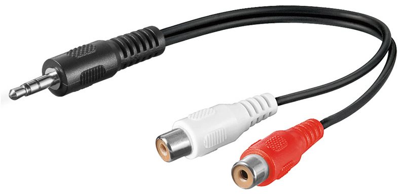 PremiumCord Kábel Jack 3,5 mm-2xCINCH M/F 0,2 m