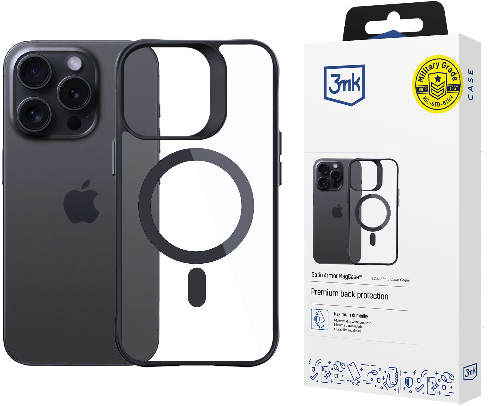 3MK Satin Armor MagCase pre iPhone 15 Pro
