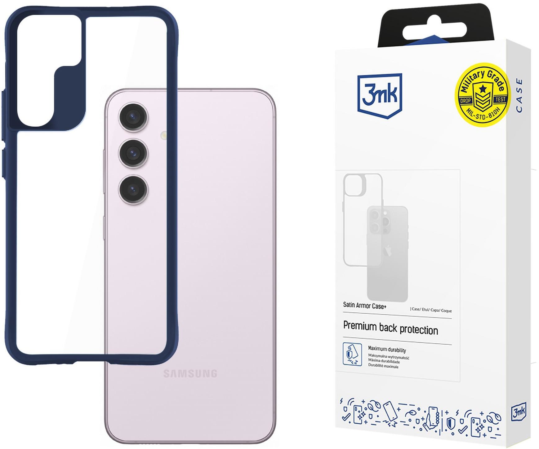 3MK Satin Armor Case+ Blue na Samsung Galaxy S24