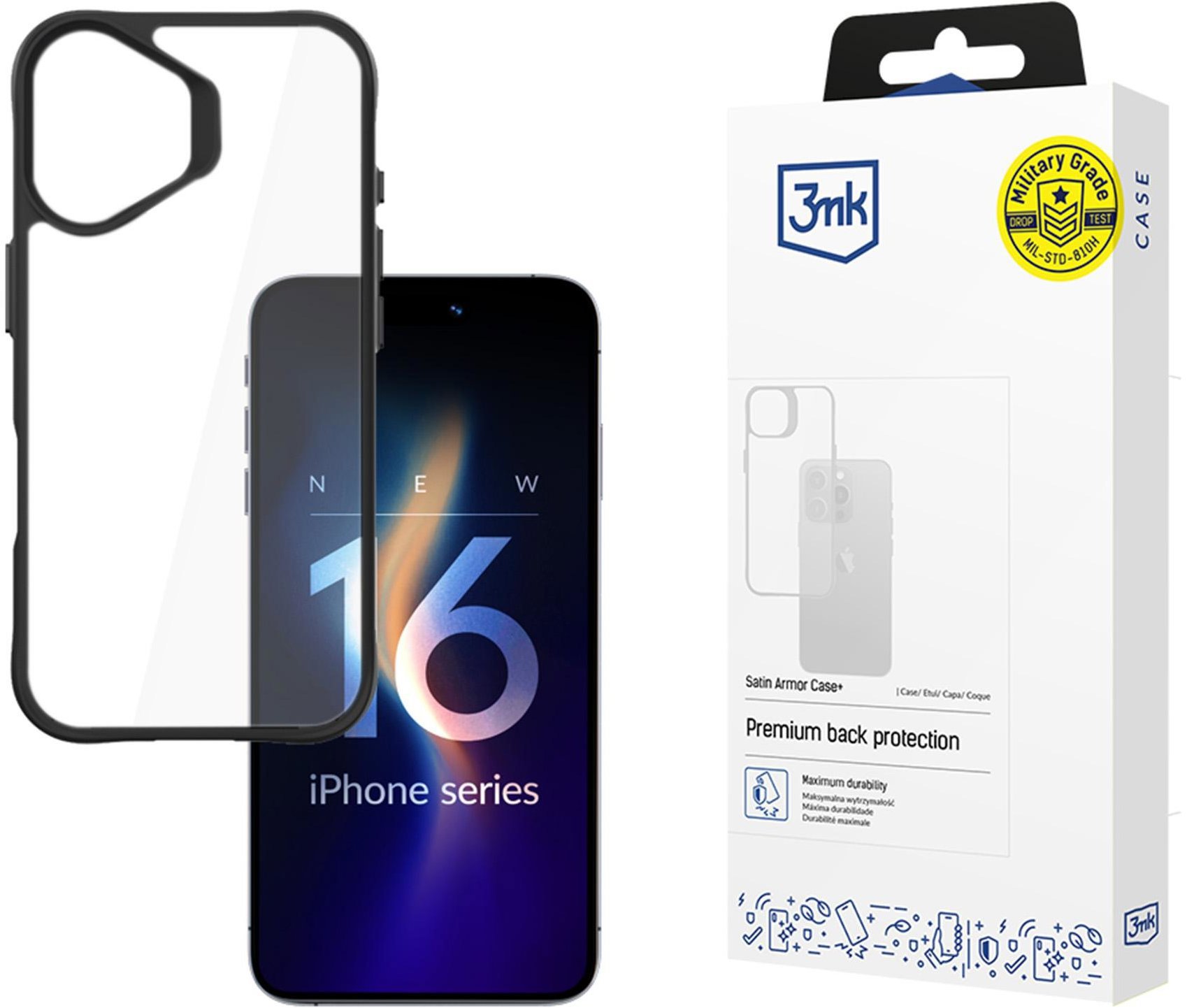 3MK Satin Armor Case+ na Apple iPhone 16