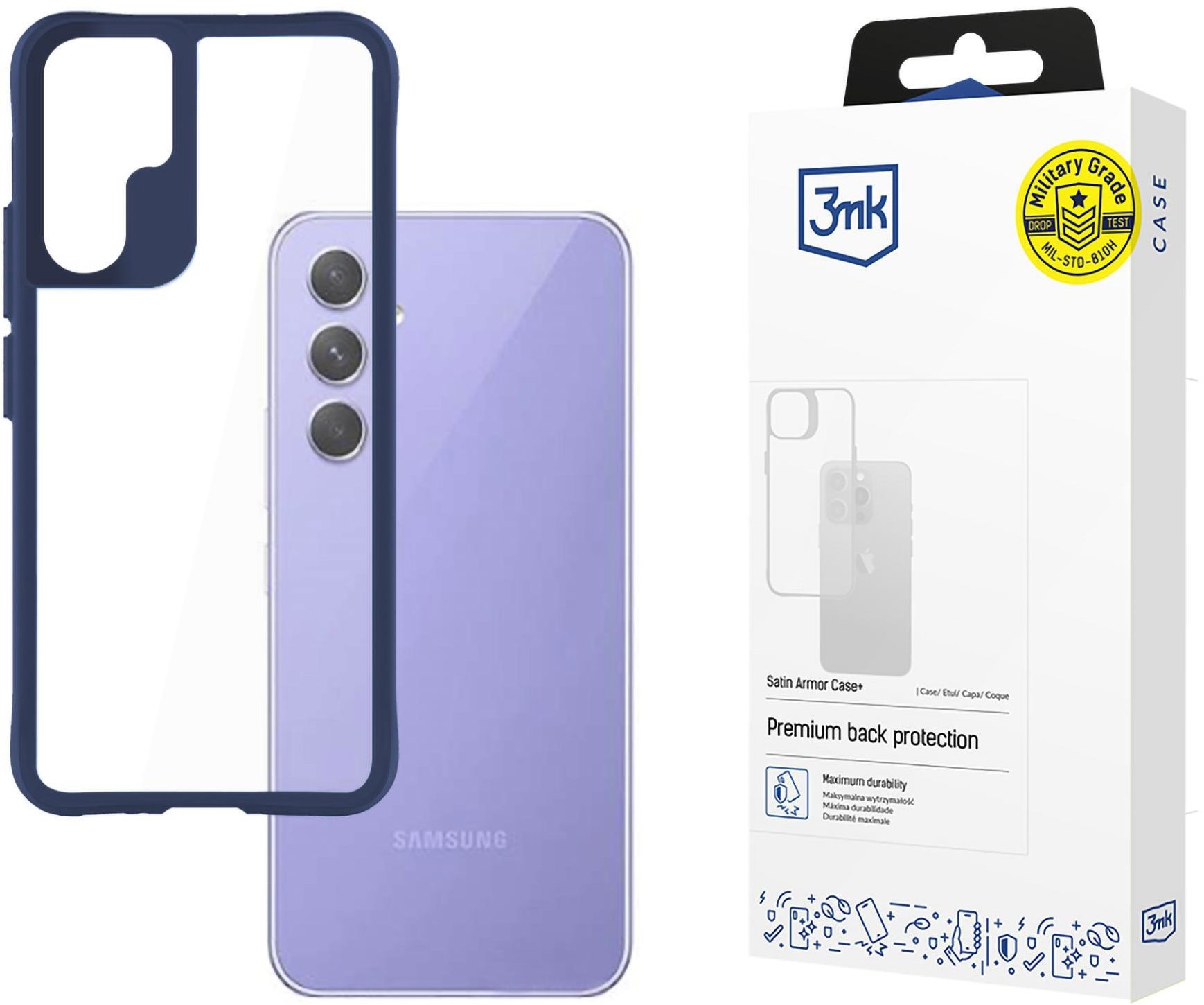 3MK Satin Armor Case+ Blue na Samsung Galaxy A54 5G