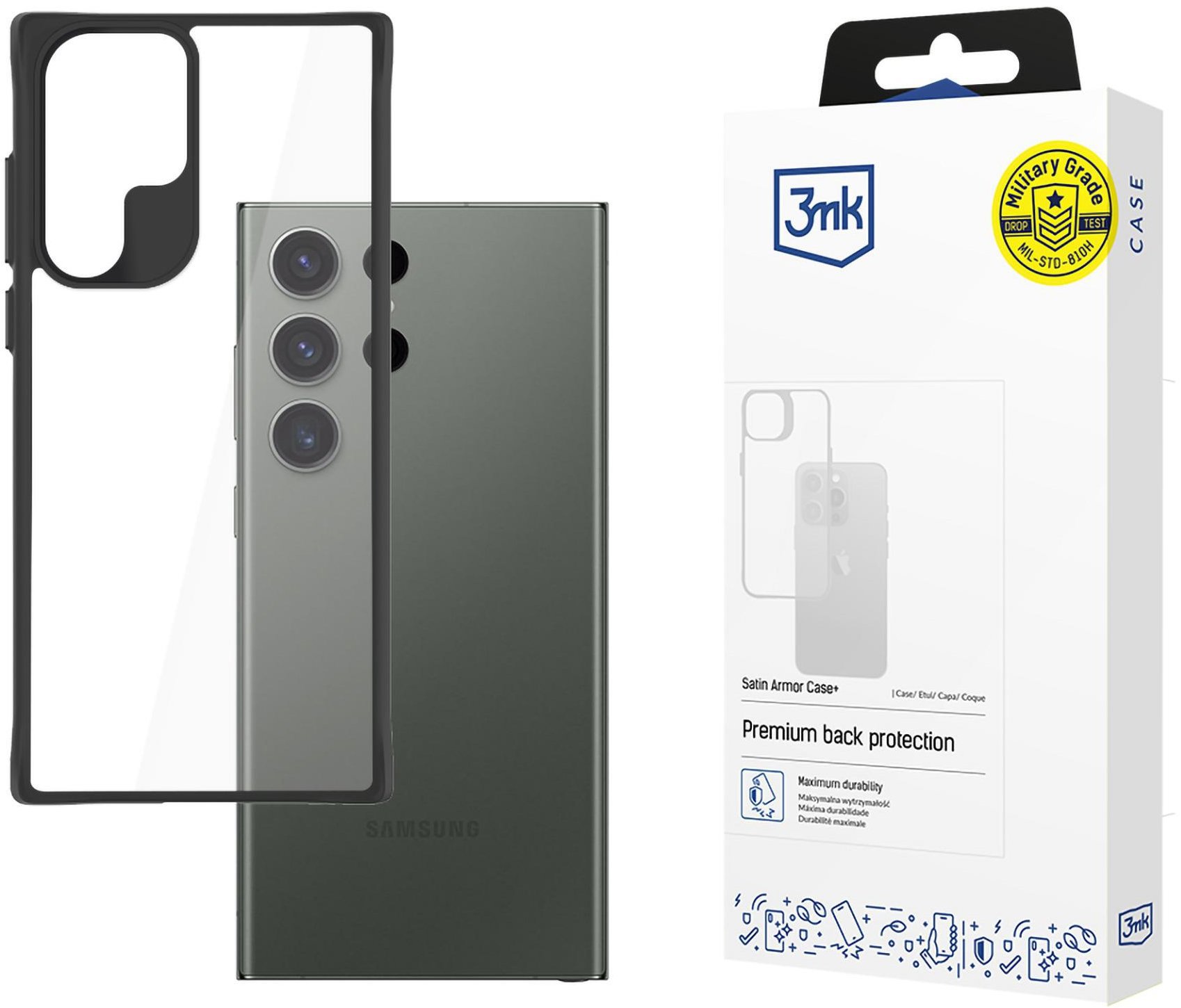 3MK Satin Armor Case+ na Samsung Galaxy S24 Ultra