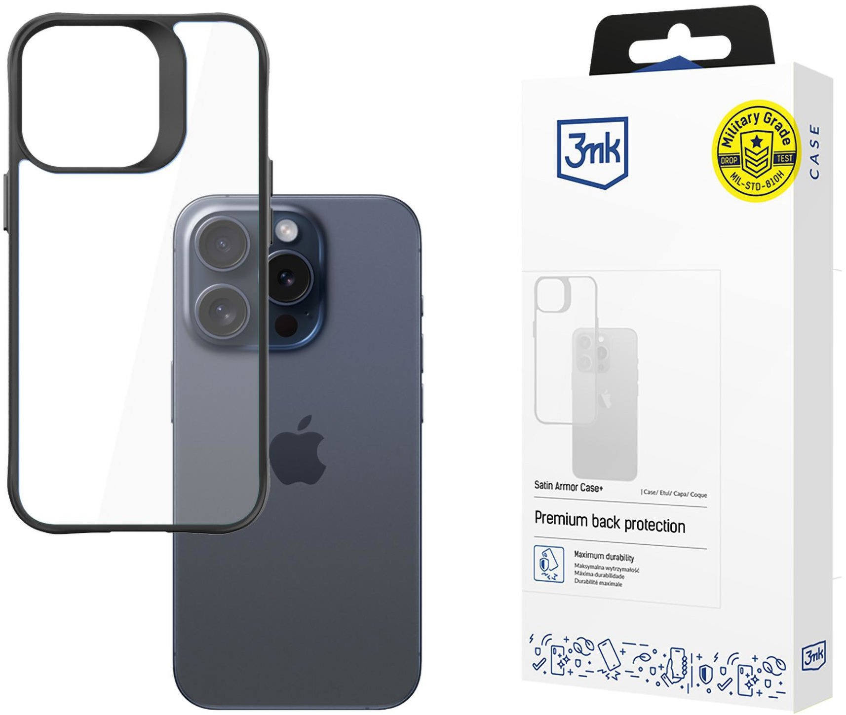 3MK Satin Armor Case+ na Apple iPhone 15 Pro Max