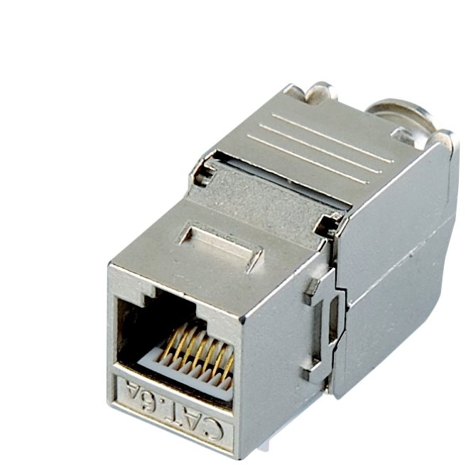 Datacom Keystone RJ45 STP CAT6A samorezný SILVER