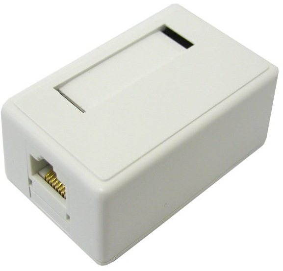 Datacom, CAT5E, STP, 1× RJ45, na omietku