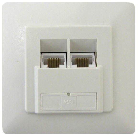 Datacom, CAT5E, STP, 2x RJ45, pod omietku