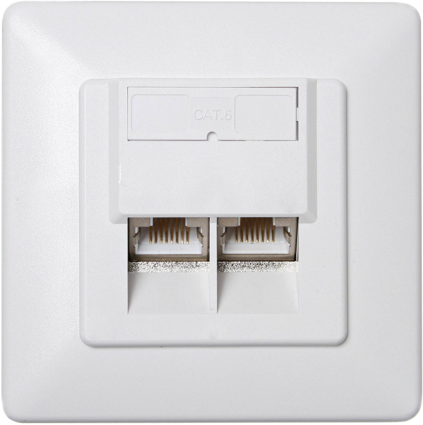 Datacom, CAT6, STP, 2× RJ45, pod omietku