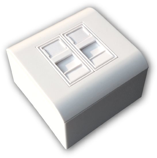 Datacom Modulárna dátová zásuvka STP CAT6A 2× RJ45