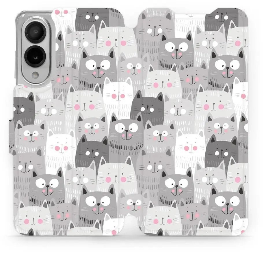 Mobiwear flip knižkové pre Samsung Galaxy S25 Edge - Mačičky