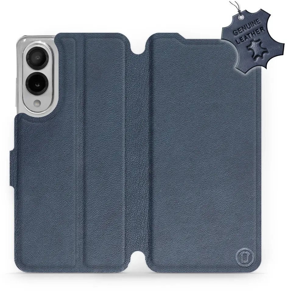 Mobiwear Kožené flip knižkové pre Samsung Galaxy S25 Edge - Modré