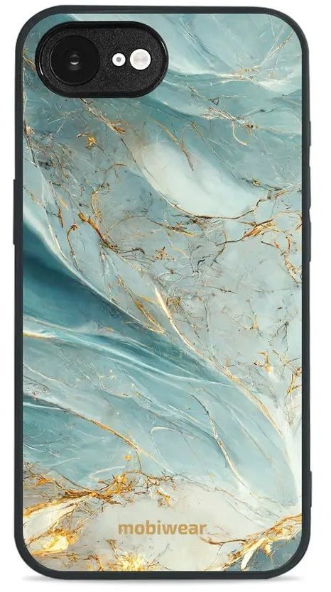 Mobiwear Glossy lesklý pre Apple iPhone 16e - Zelenkavý mramor