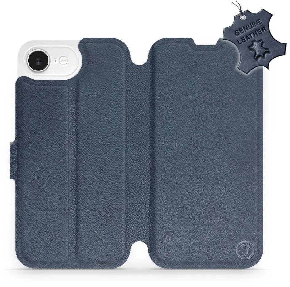 Mobiwear Kožené flip knižkové pre Apple iPhone 16e - Modré