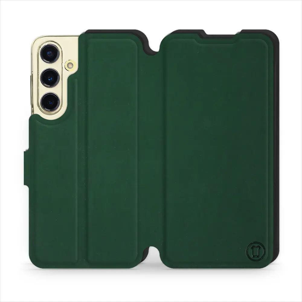 Mobiwear Soft Touch flip pre Samsung Galaxy S24 FE – zelené, čierne
