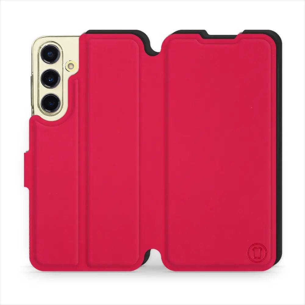 Mobiwear Soft Touch flip pre Samsung Galaxy S24 FE – červené, čierne