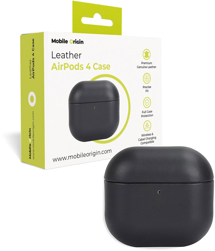 Mobile Origin Leather Case Black AirPods 4