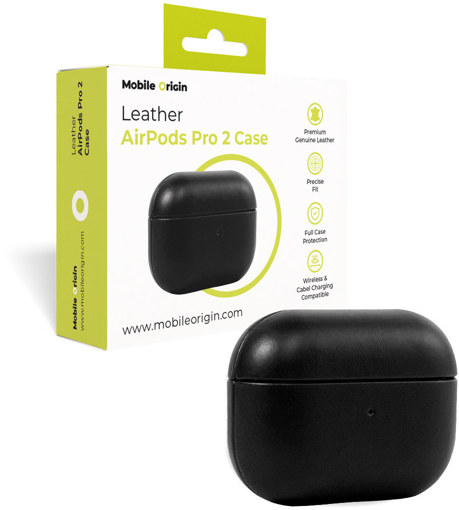 Mobile Origin Leather Case Black AirPods Pro 2