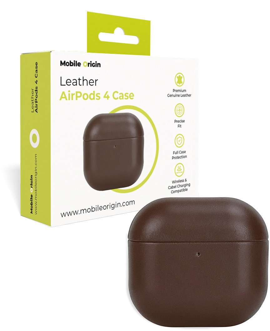 Mobile Origin Leather Case Brown AirPods 4