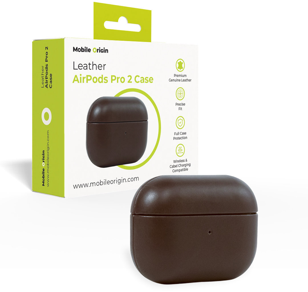 Mobile Origin Leather Case Brown AirPods Pro 2