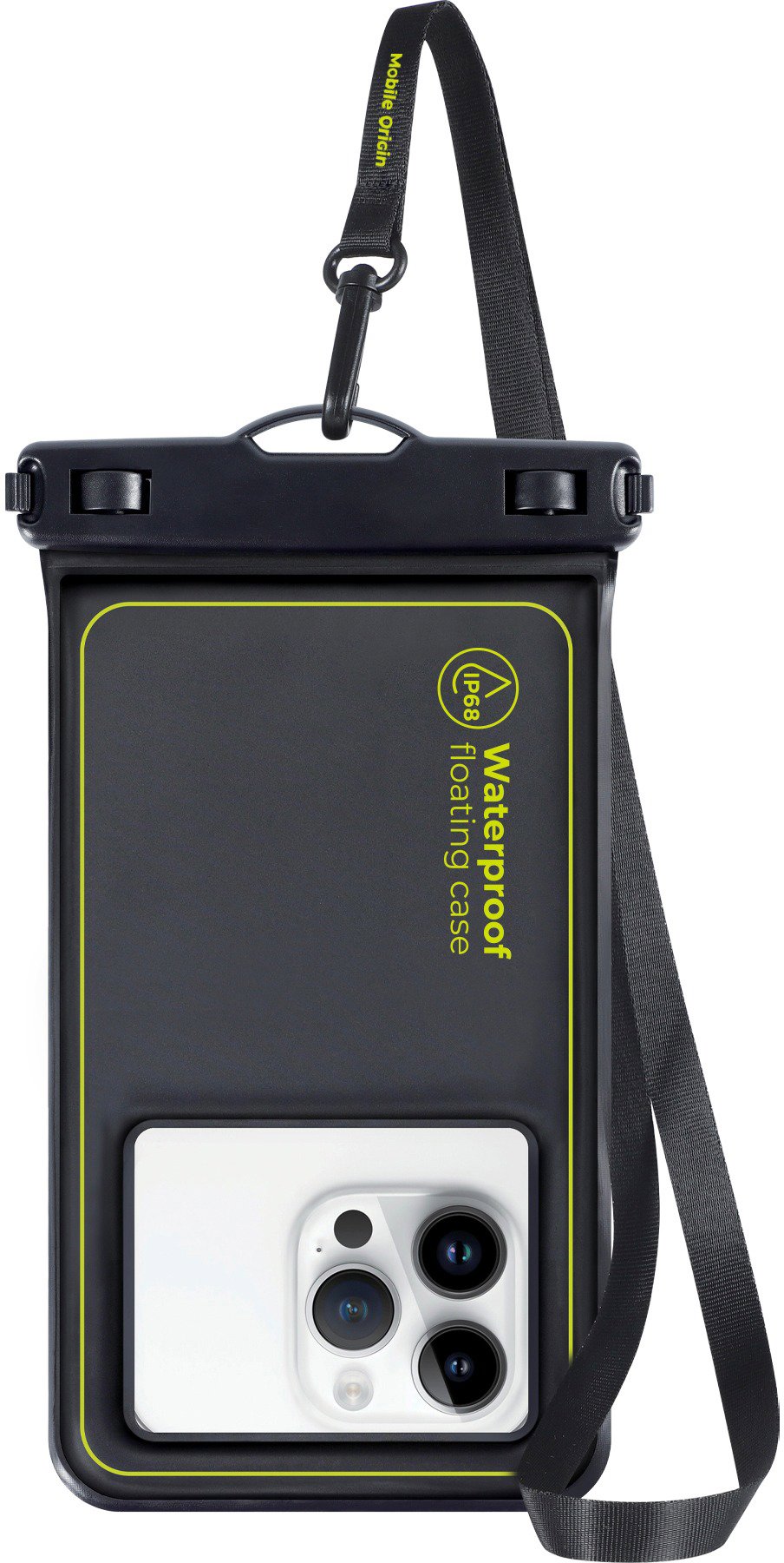 Mobile Origin Waterproof Floating Case 6.5" Black / Green