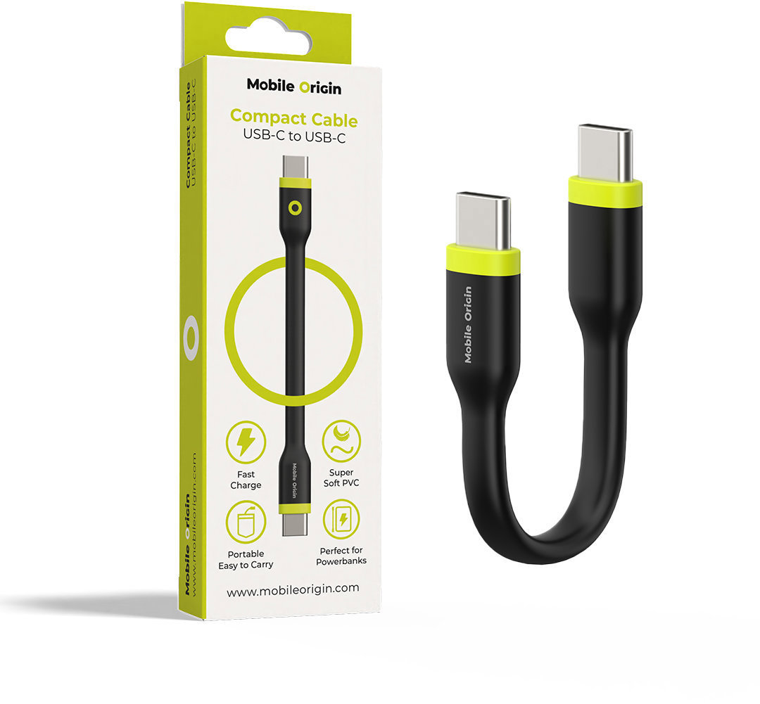 Mobile Origin Compact Cable USB-C to USB-C Black