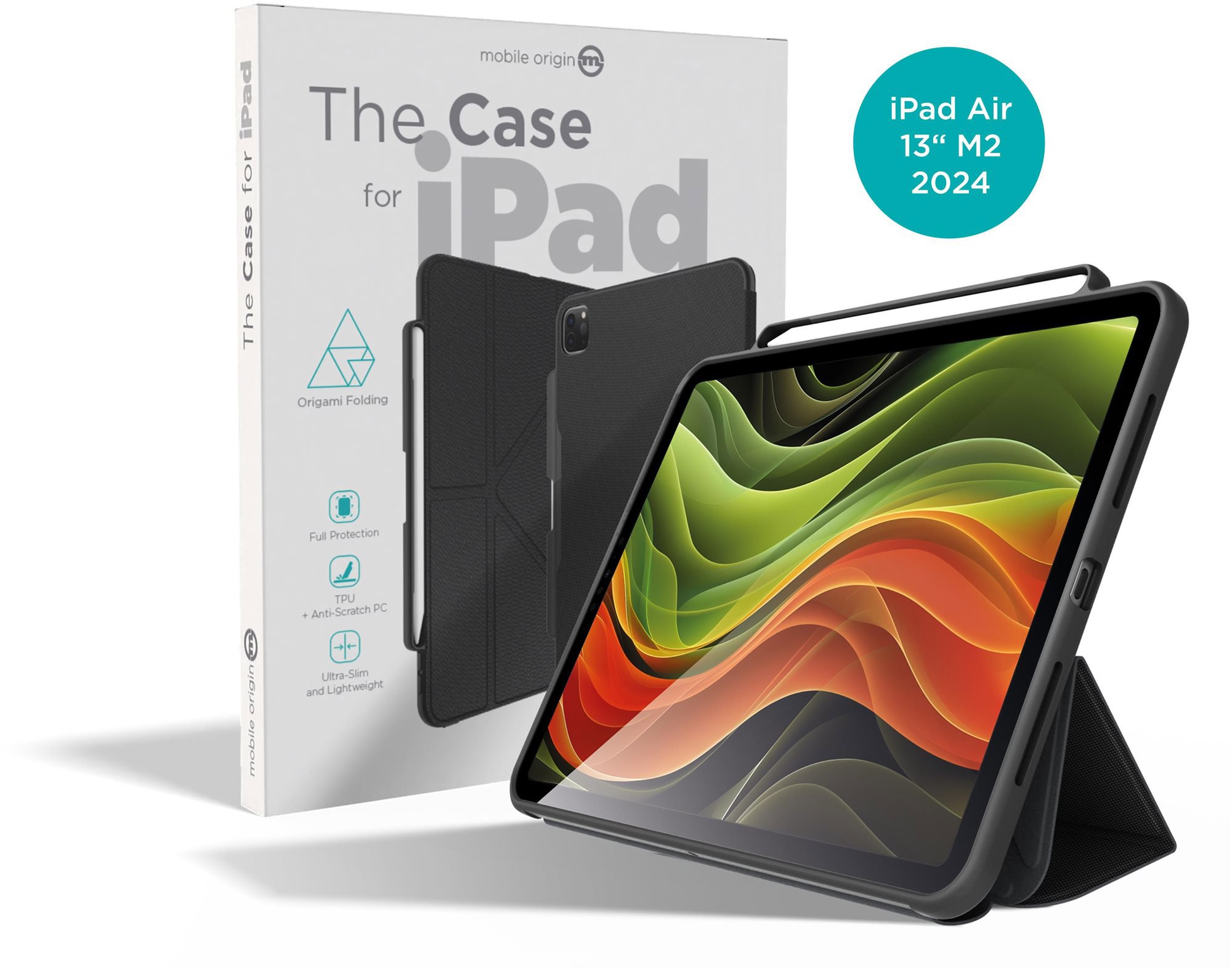 Mobile Origin The Case Black iPad Air 13" M2 2024/M3 2025