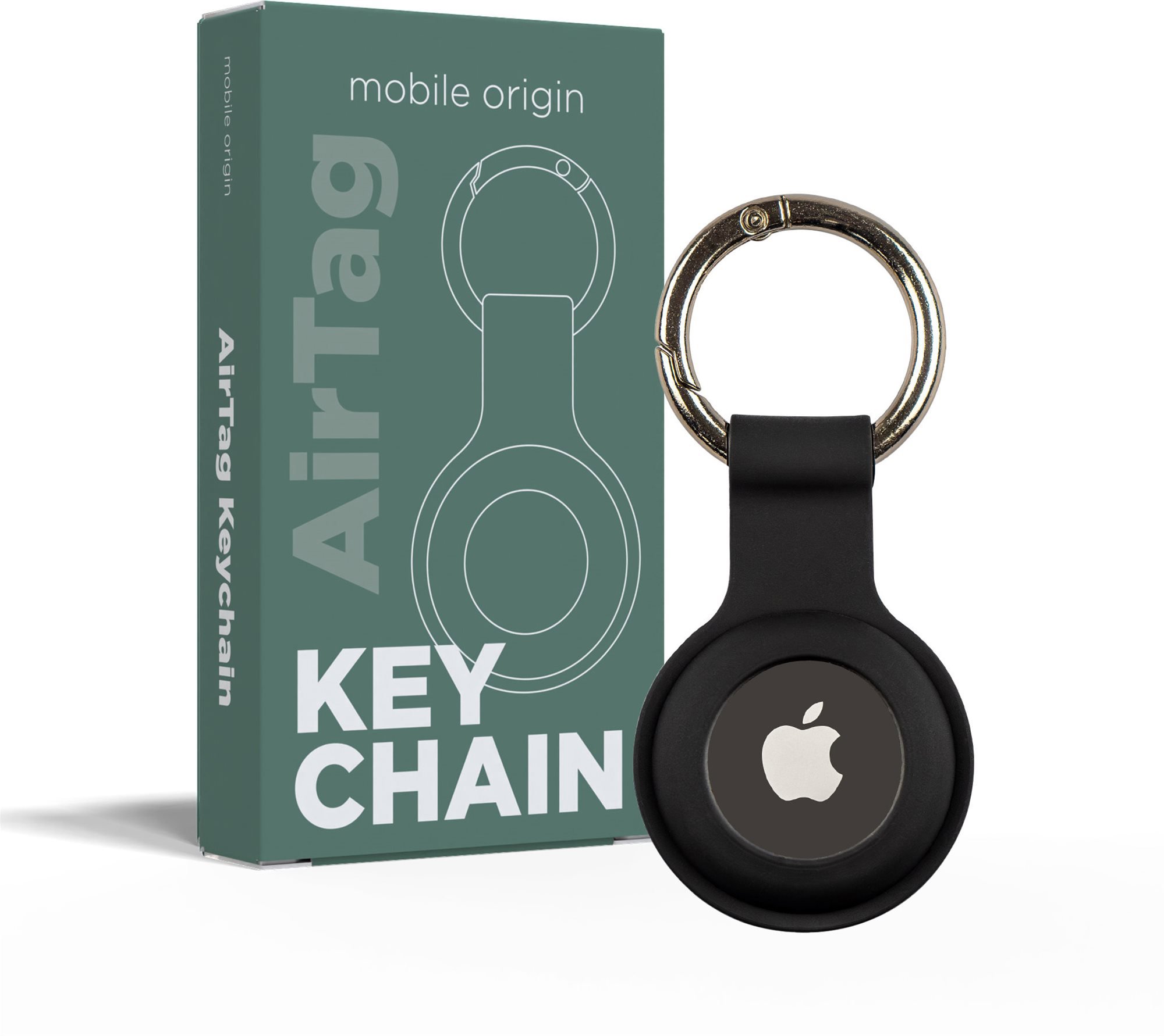 Mobile Origin Airtag KeyChain, black