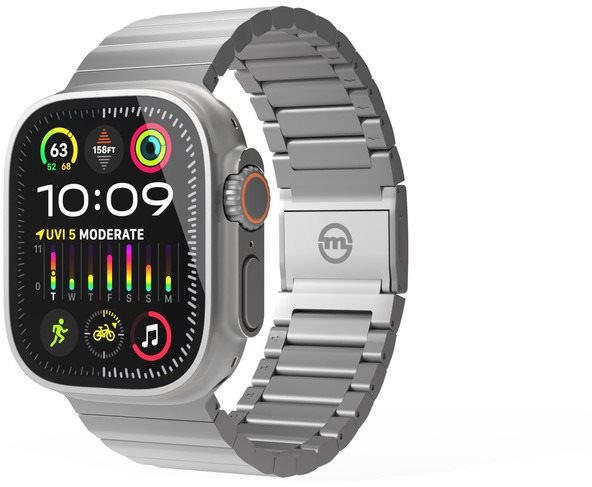 Mobile Origin Watch Titanium Band Silver Apple Watch 49mm/46mm/45mm/44mm/42mm