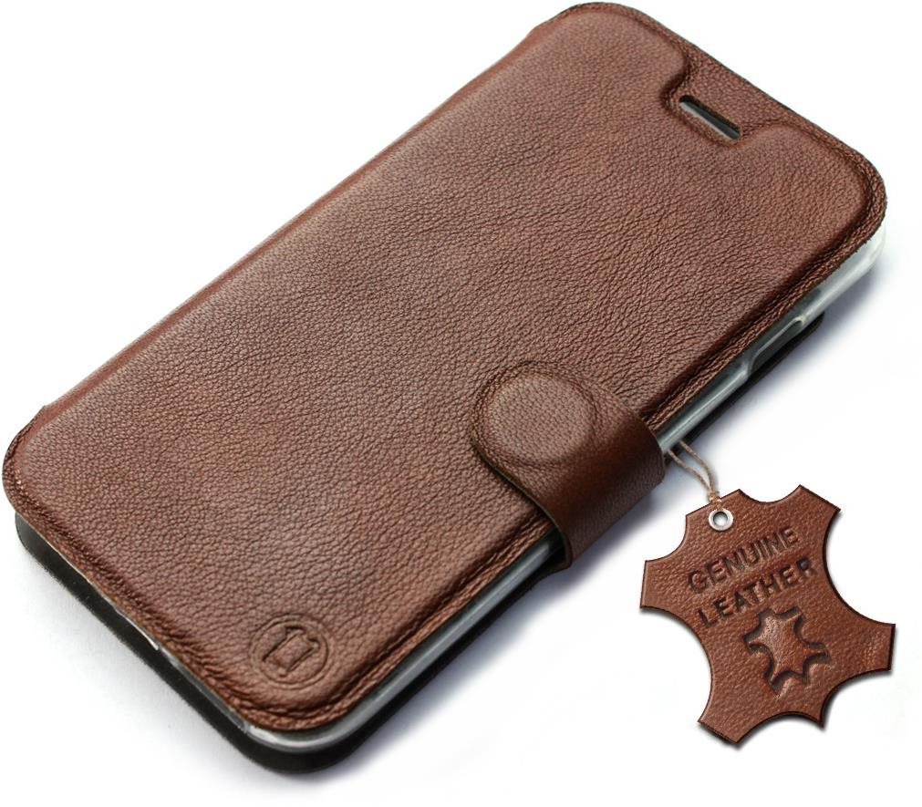 Mobiwear kožené flip na Samsung Galaxy S23 – Hnedé